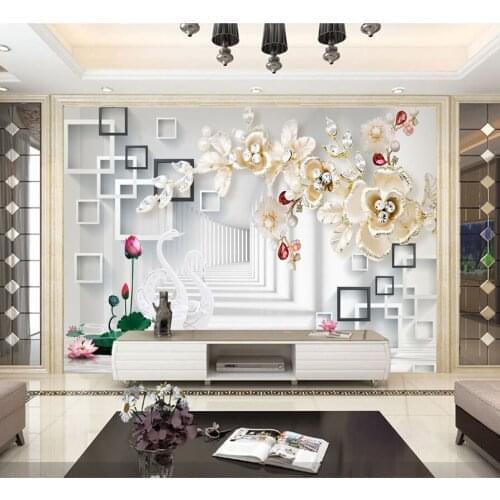 3D Abstract Modern Mural Photo New Design Texture Wallpaper living room Restaurant gold flower Wallpaper 8D wall Decor