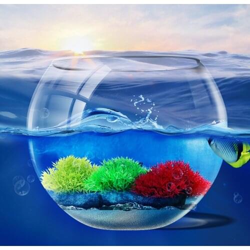 Aquarium Water Grass Underwater Landscape 12x9cm Artificial Aquatic Plastic Plant 1pcs Fish Tank Decoration Ornament Water Weeds