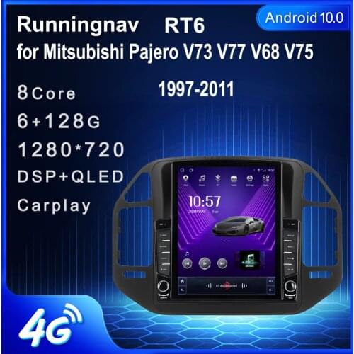 9.7" Android 10.1 For Mitsubishi Pajero V73 V77 V68 V75 1997-2011 Tesla Type Car Radio Multimedia Video Player Navigation GPS