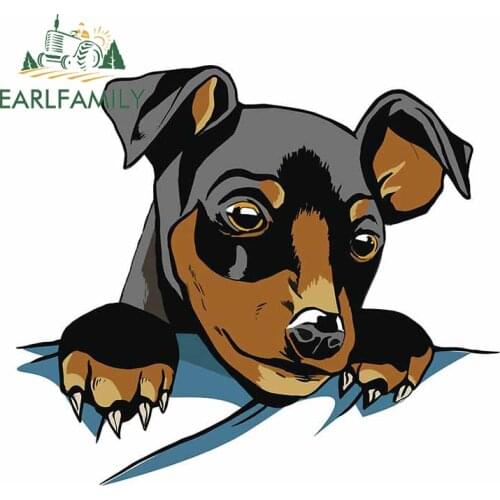 EARLFAMILY 13cm x 11.5cm for Dog Pocket Black Car Stickers Tuning Cartoon Motorcycle Decal Snowboard Motocycle Helmet Graphics