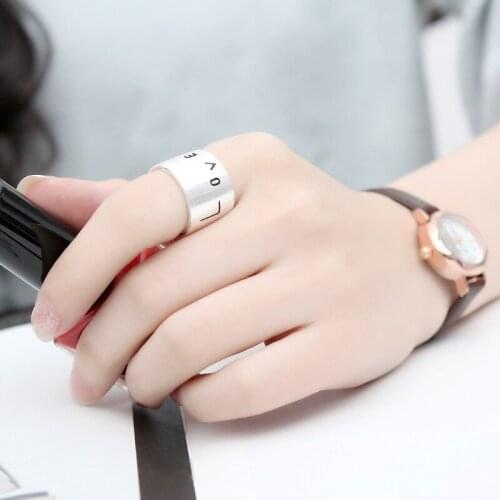 Large Vintage LOVE Letter Rings For Women Men Charm Male Retro Gothic Jewelry Drop Shipping
