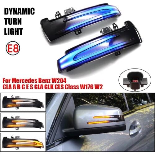 For Mercedes Benz W204 CLA A B C E S GLA GLK CLS Class W176 W212 W218 2011 2012 2013 2014 2015 2016 2017 Dynamic LED Turn Signal