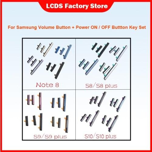 For Samsung Galaxy Note 8 S8 S9 S10 Plus SIde Volume Button + Power ON / OFF Buttton Key Set Replacement Part