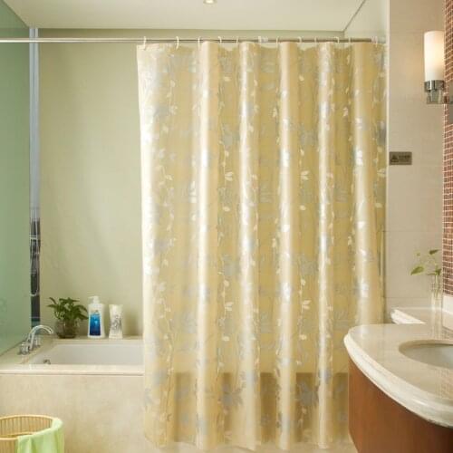 Eco-friendly PEVA Shower Curtain Plants Pattern Waterproof Mildewproof Bath Shower Curtain With Hooks Shading Bathroom Curtains
