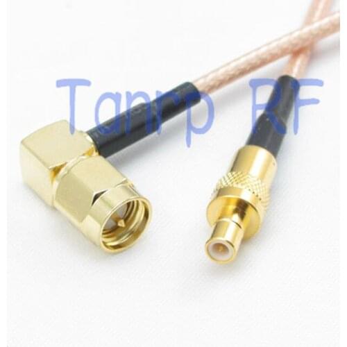 50CM Pigtail coaxial jumper cable RG316 extension cord 20in SMA male plug right angle 90 to SMB male RF adapter connector