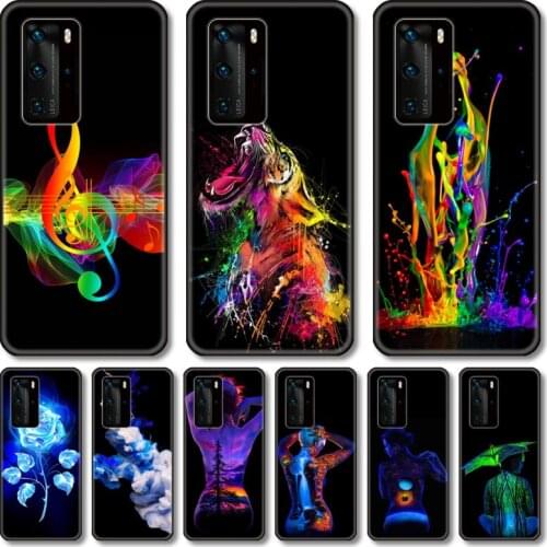 Creative custom Phone Case For Huawei P 40 30 20 10 9 8 Lite E Pro Plus black cell shell