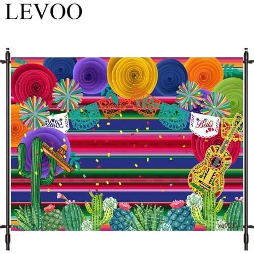 LEVOO Photophone Backdrop Paper Flowers Cactus Stripe Party Celebrate Photocall Decor Fabric New Shoot Photography Backdrop
