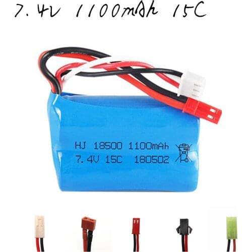 7.4V 1100mAH 15C Lipo Battery For MJX T10 T11 T34/ HQ827/871/960 /747 /UDI001 RC helicopter RC Cars Boats Spare Parts