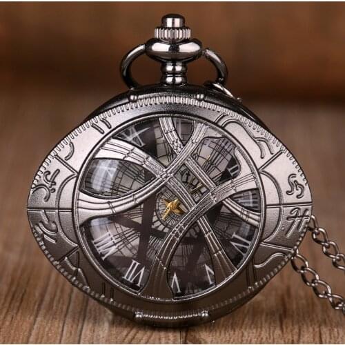 New Vintage Bronze Pocket Watches Eyes Design Shape Quartz Pocket Watches Jewelry Pendant Necklace Chain Gifts for Mens Womens
