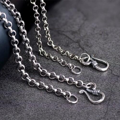 Lord 925 Sterling Silver O chain choker design necklace for Unisex fashion