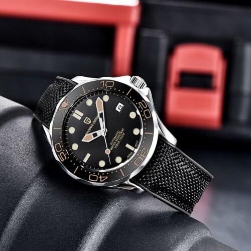 Pagani Design Mens Mechanical Wristwatches Automatic Diving Watch for Men Dome Sapphire Mirror Waterproof nh35 Reloj Hombre