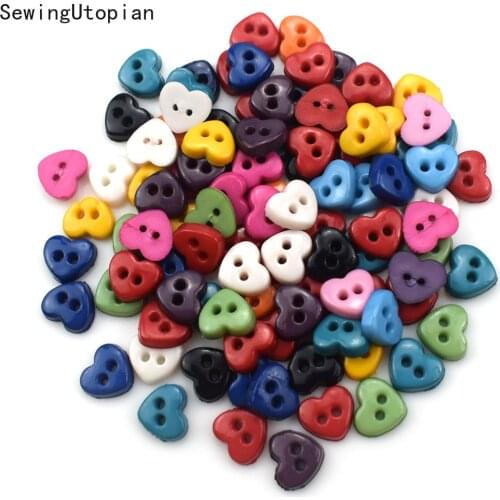 100PCS 6mm 2 Hole Cartoon Resin Buttons for Baby Kids Clothes Sewing Buttons Scrapbooking Garment DIY Apparel Accessories