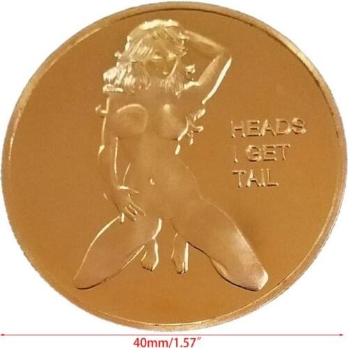 Sexy Woman Coin Get Tails Head! Adult Challenge Lucky Girl Commemorative Coins C G6DB