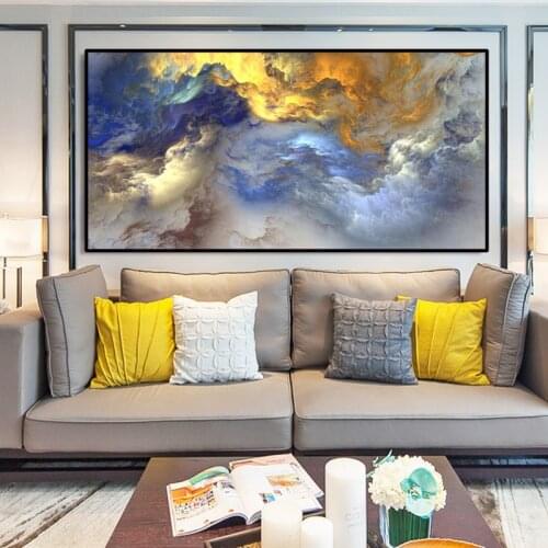 Modern Painting Wall Art Pictures for Room Decoration Abstract Colorful Cloud Layer Posters and Prints on Canvas Decor No Frame
