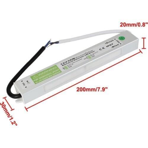 12V 36Watt Superior Quality Waterproof LED Power Supply Driver Transformer 120 to 12 Volt DC for LED strip and more