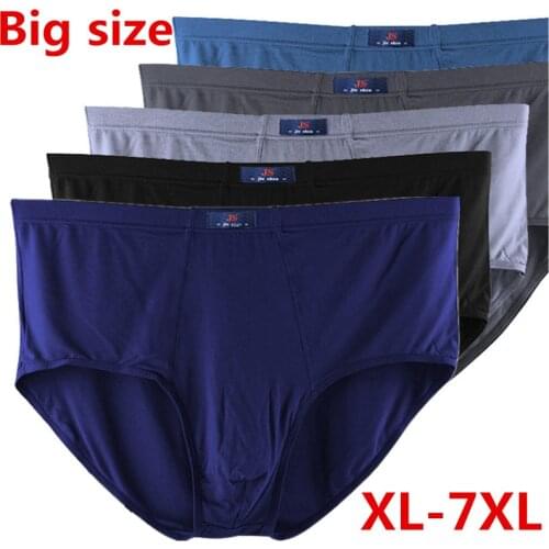 Big size underwear men Solid Panties Briefs Mens Pouch Underpants Shorts XL-7XL