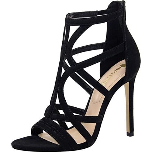 Women Pumps Bigtree Shoes Sexy Rome Style Extreme High Heels Women Stiletto Ladies Gladiator Sandals Party Thin Heel Shoes 11cm