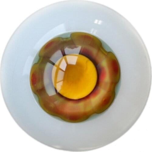 [wamami] 6mm 8mm 10mm 12mm 14mm 16mm 18mm 20mm 22mm 24mm Yellow Glass Eyes Eyeball BJD Doll Dollfie Reborn Making Crafts
