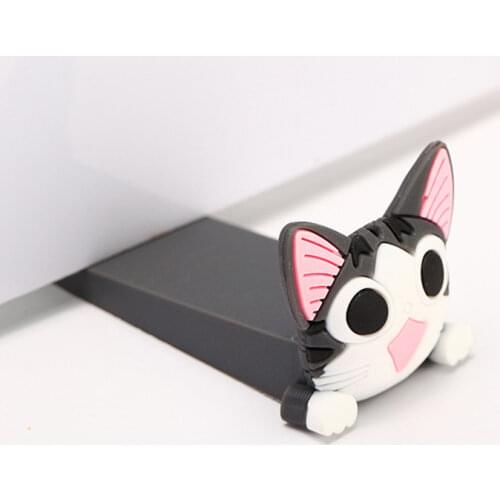 Baby Safety Protector Cute Cartoon Silicone Figure Door Stopper Wedge Door Jam Catcher Block Guard Home Office Protectors