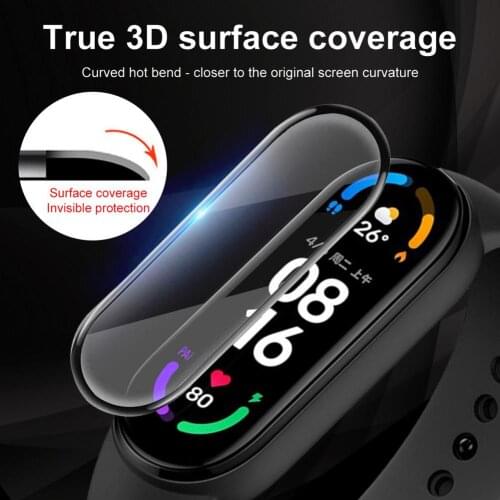 1/5Pcs Anti-Scratch 3D Glass For Xiaomi Mi Band 6 Soft Screen Protector Protective Film For Xiami Mi Band Band6 Miband6 Cover