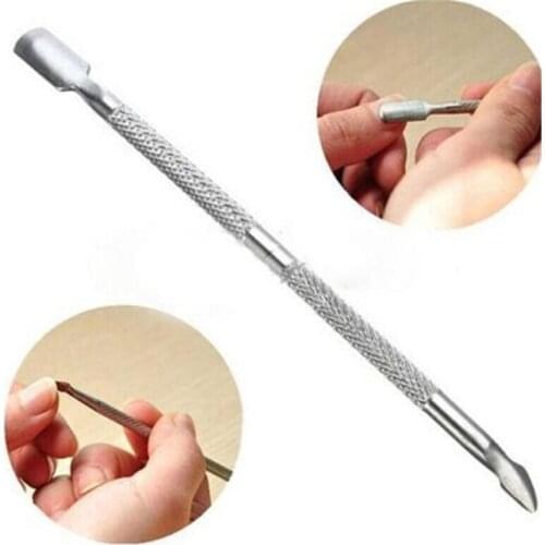 1pc Stainless Steel Cuticle Nail Pusher Spoon Remover Manicure Pedicure Care Sets Cuticle Pushers