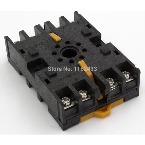 10pcs/ lot P2CF-08 relay socket for DH48S ST3P H3CR-A8 MK2P JTX-2C relay
