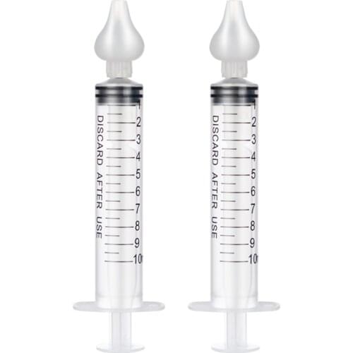 2 Pcs 10ML Baby Nose Clean Needle Tube Infant Baby Care Nasal Aspirator Cleaner Baby Rhinitis Nasal Washer