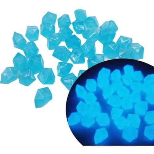 300pcs Garden Decor Luminous Stones Glow In Dark Decorative Pebbles Outdoor Fish Tank Decoration Pebble Rocks Aquarium Decor