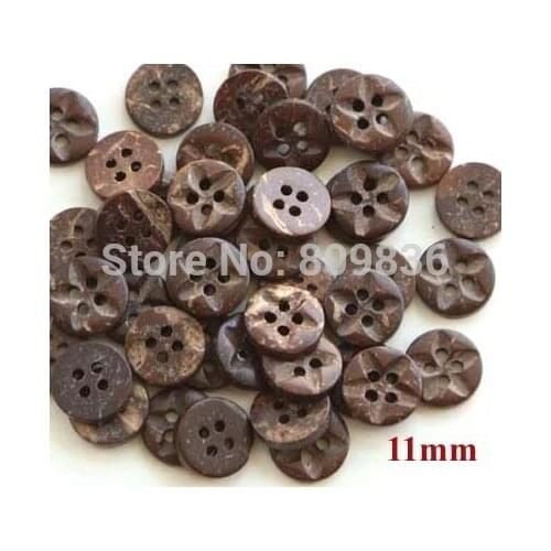 50pcs/lot Natural coconut buttons,11mm button, accssories sewing (ss-1194-132)