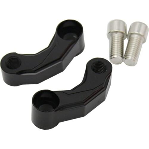 Motorcycle Mirror Riser Extender Adaptor for Handlebar Mounted Mirrors with 10mm 1.25mm Thread
