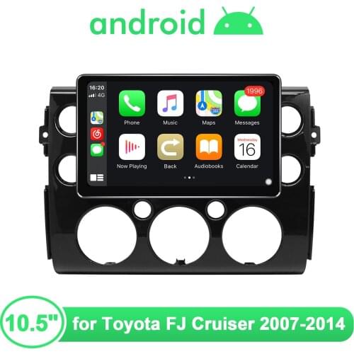 10.5" Big Scree Android 10 Car Radio Stereo Multimedia Apple CarPlay GPS Car Intelligent System For Toyota FJ Cruiser 2007-2014