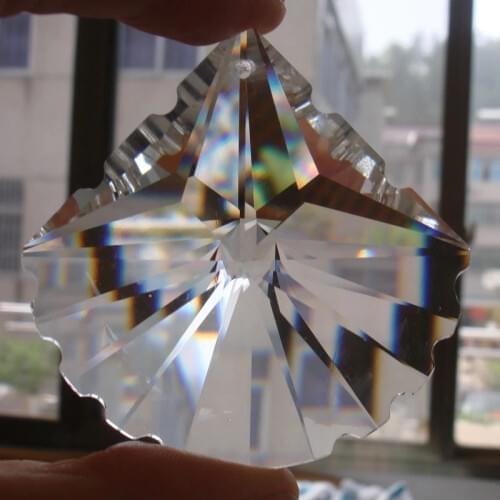 Free Shipping Clear Color 20pcs/lot 38*22mm Crystal Glass Shell Shape Prism Drop Chandelier Pendants, Crystal Chandelier Parts