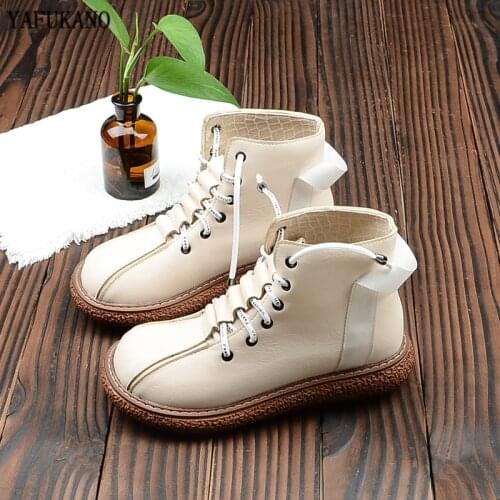 Mori Girl Retro Martin Boots Japanese Style Literary British Thick Sole Big Head Doll Shoes Handmade Platform Womens Ankle Boots