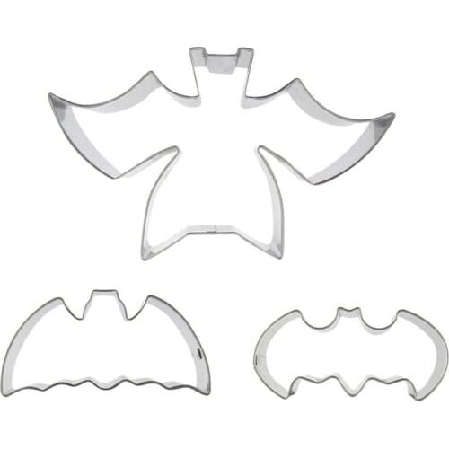 Black Bats, Mini Bat , Bat shaped 3 piece biscuit cutting molds, baking tools, cake decorating soft candy tools