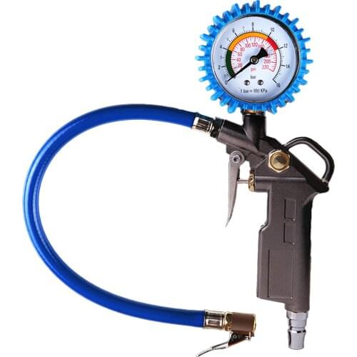 Digital Tire Pressure Gauge Handle Grip Trigger Inflator 220PSI Car Tire Air Pressure Gauge Dial Meter Vehicle Inflation Gun