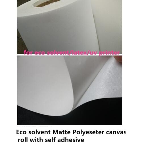 Eco solvent Self Adhesive Polyester Canvas For Indoor Decoration