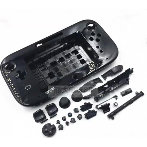 Used Game Console Case With Screws For Wii U Housing Shell Case Cover Black Color