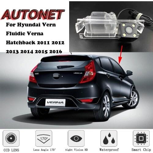 AUTONET Backup Rear View camera For Hyundai Verna/Fluidic Verna Hatchback 2011 2012 2013 2014 2015 2016 license plate camera