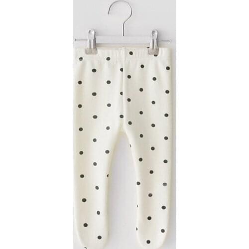 Vintage polka dot kids Tights for girls Patchwork Baby Girl Stretch Trouser Skinny Pants infant bag foot pants Pantyhose Stockin