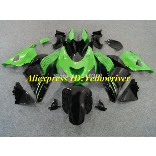 Injection mold Fairing kit for KAWASAKI Ninja ZX14R 2006 2007 ZX14R 06 07 Fashion green black ABS Fairings set+7 gifts SQ03