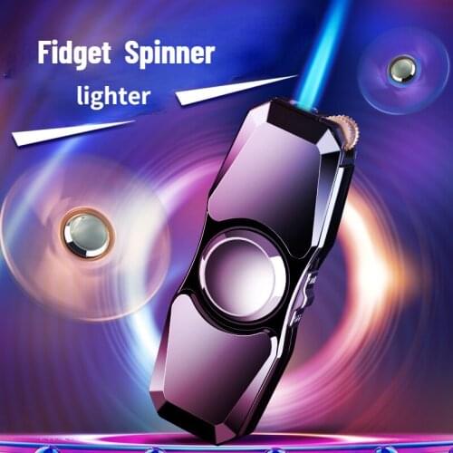 Creative Rolling Tray Set Fidget Spinner Torch Lighter Windproof Jet Flame Torch Lighter Butane Lighters Smoking Accessories