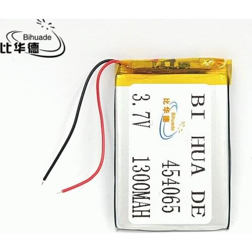 Li-Po Polymer battery 1300mah 3.7V 454065 smart home MP3 speakers Li-ion battery for dvr,GPS,mp3,mp4,cell phone,speaker