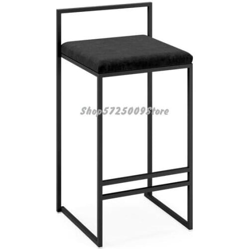 Nordic minimalist bar stools, modern creative bar chairs, front desk cafe iron art bar chairs, household light luxury high stool