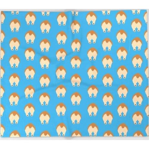 Dog Corgi Cartoon Throw Blanket Cute Kids Design Corgi Butts Blankets for Beds Christmas Decorations for Home