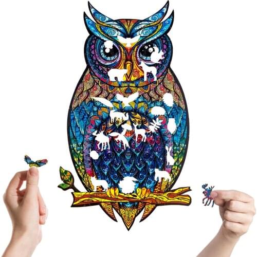 Owl wall stickers color animal pattern DIY puzzle childrens room living room bedroom study stickers