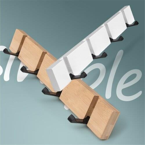 Wall Clothes Hooks Solid Wood Wall Hooks Household Clothes Shelf Towel Coat Hook Wall Hangers Bathroom Hook Wall Rack Key Holder