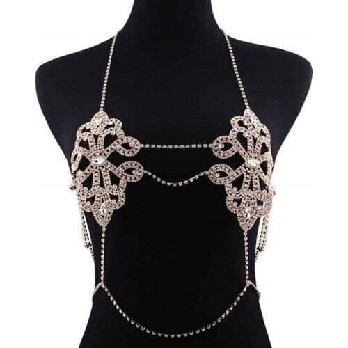Sexy Flower Rhinestone Camis Bralette Women Sexy Shinny Hollow Out Party Crop Tops Nightclub Sexy Tank Tops Jewelry