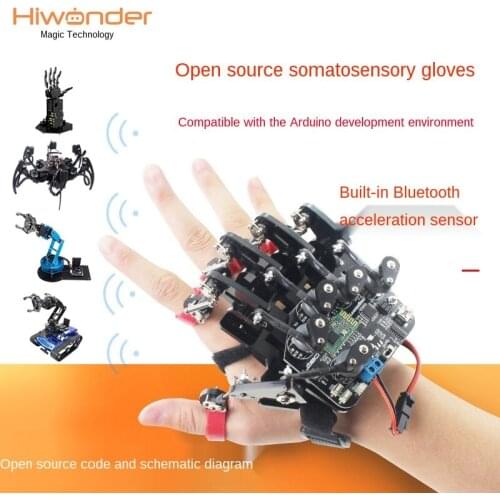 Open source somatosensory gloves / wearable mechanical gloves / exoskeleton somatosensory control / robot control
