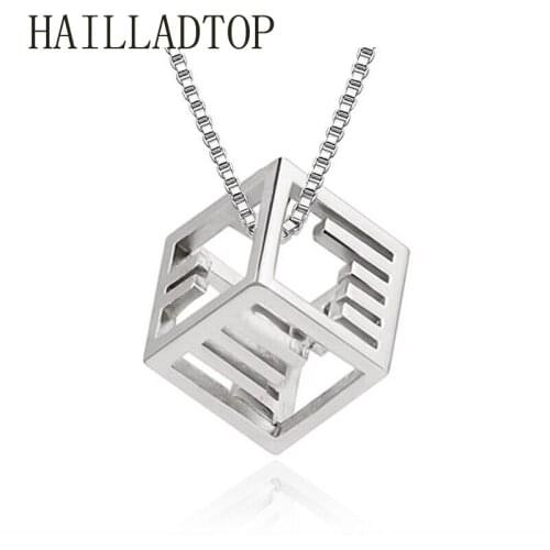 Stylish Jewelry Love Magic Cube Jewelry Sliver Necklace Collier Chokers Morse Code Necklace Pendant Personalized Fine Jewelry