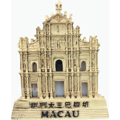 World Travel Souvenirs MACAU Macau Three-year Bus Arch Three-dimensional Fridge Stickers Collection Gift Stickers Souvenirs